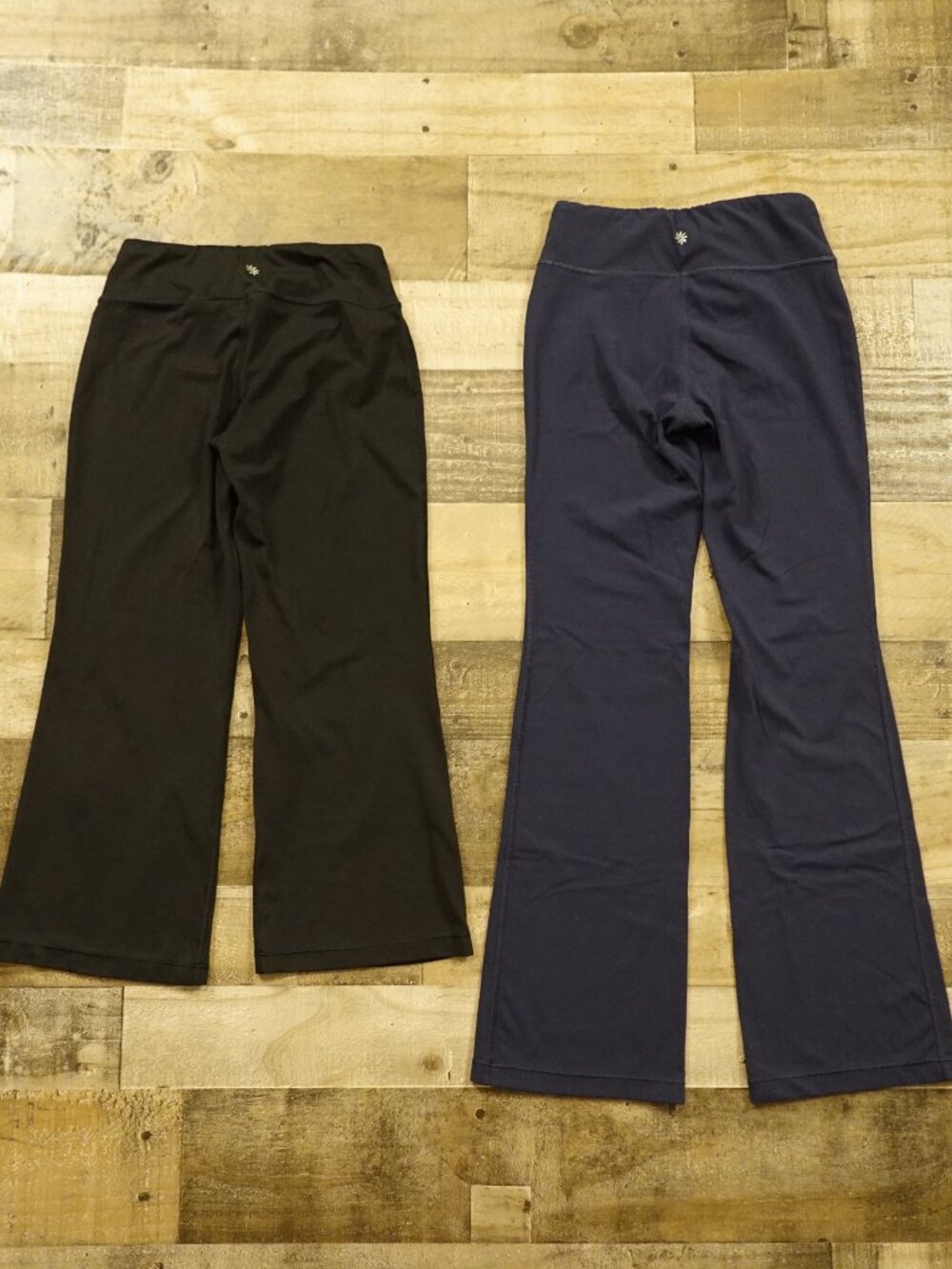 Athleta Girl Chit Chat Flare Pants Bundle (2 Pair) Size L / 12 Black & Navy - Picture 10 of 15